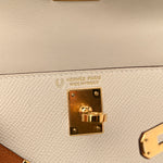 Epsom Horseshoe Mini Kelly Sellier 20 Craie Gold