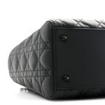 Ultra Matte Calfskin Cannage Medium Lady Dior Black