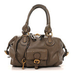 Calfskin Paddington Front Pocket Tote Souris