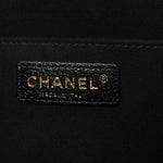 Grained Calfskin Quilted XXL Travel Flap Bag Black