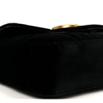 Velvet Matelasse Mini GG Marmont Shoulder Bag  Black