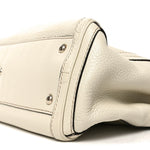 Pebbled Calfskin Medium Bella Tote Off White
