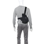 Oblique Mens Saddle Bag Black