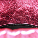 Metallized Crushed Calfskin Quilted Small Monaco Shoulder Bag Pink