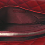 Caviar Quilted City Shopping Tote Dark Red