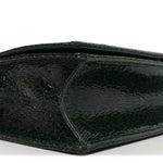 Ceramic Effect Deerskin Large Diorama Flap Bag Malachite Green