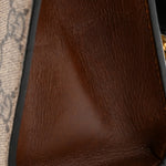 GG Supreme Monogram Calfskin Small Padlock Shoulder Bag Beige Black Cuir