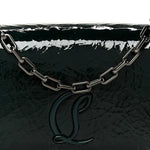 Naplak Patent Calfskin Monochrome Loubi54 Shoulder Bag Green
