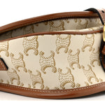 Triomphe Canvas Medium Folco Bag White