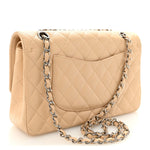 Caviar Quilted Medium Double Flap Beige Clair