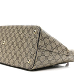GG Supreme Monogram Small Zip Top Tote Beige Tuscany
