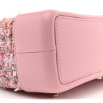 Tweed Calfskin Quilted Gabrielle Backpack Pink
