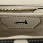 Calfskin Web Geometric Print Small Bamboo 1947 Top Handle Bag White Multi