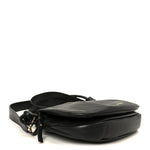 Shiny Nappa Calfskin Paseo Satchel Black
