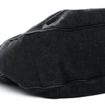 Monogram Large New Ladies Web Hobo Black