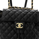 Lambskin Quilted Small Urban Spirit Backpack Black