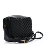 Calfskin Matelasse Monogram Lou Camera Bag Black