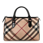 Nova Check Patent Small Chester Bowling Bag Black
