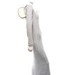 Canvas Calfskin Mini Ava Triomphe Shoulder Bag White