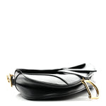 Grained Calfskin Saddle Bag Black