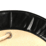 Patent Terry Cloth CC Heart Shoulder Bag Black