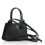 Vegan Leather Small Shopping Bag Black
