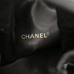 Caviar Quilted Drawstring Backpack Black