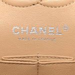 Caviar Quilted Small Double Flap Beige