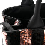 Sequin Broccato Tote Black Cipria
