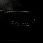 Washed Denim Quilted Medium Chanel 25 Handbag Black