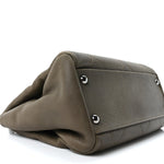Washed Calfskin Diamond Stitch Hamptons Shopping Tote Green