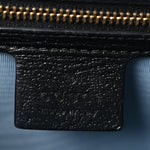 Textured Calfskin Bee Star Print Small Sylvie Shoulder Bag Black