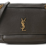Grained Lambskin Monogram Large Niki Chain Satchel Light Musk