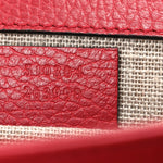 Dollar Calfskin Small Interlocking G Shoulder Bag Red