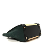 Baby Grained Calfskin Nubuck Micro Tri-Color Luggage Teal