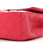 Caviar Quilted Medium Double Flap Dark Pink