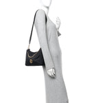 Nylon Tribute Chain Crossbody Shoulder Bag Black