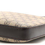 GG Supreme Monogram Medium Flat Messenger Bag Beige Brown