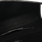 Grain De Poudre Textured Mixed Matelasse Triquilt Small Monogram Satchel Black