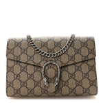 GG Supreme Monogram Mini Dionysus Chain Wallet Beige Taupe