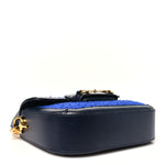 Casy Wool Azalea Calfskin Mini Horsebit 1955 Shoulder Bag Blue China