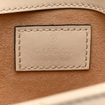 Calfskin Matelasse Super Mini GG Marmont Shoulder Bag White