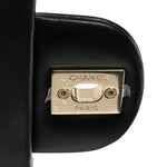 Lambskin Quilted Mini Square Flap Black