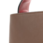 Shiny Smooth Calfskin Small Twisted Cabas Camel Brick