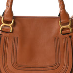 Calfskin Medium Marcie Satchel Tan