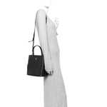 Saffiano Cuir Medium Panier Bucket Bag Black Fuoco
