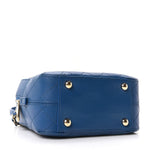 Calfskin Stitched Enamel CC Camera Case Bag Blue