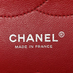 Caviar Quilted Jumbo Double Flap Dark Red