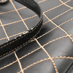 Calfskin Wild Stitch Large Tote Black