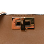 Vitello Small Soft Peekaboo Satchel Cappuccino